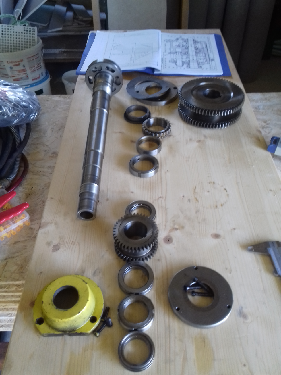 Disassembled spindle